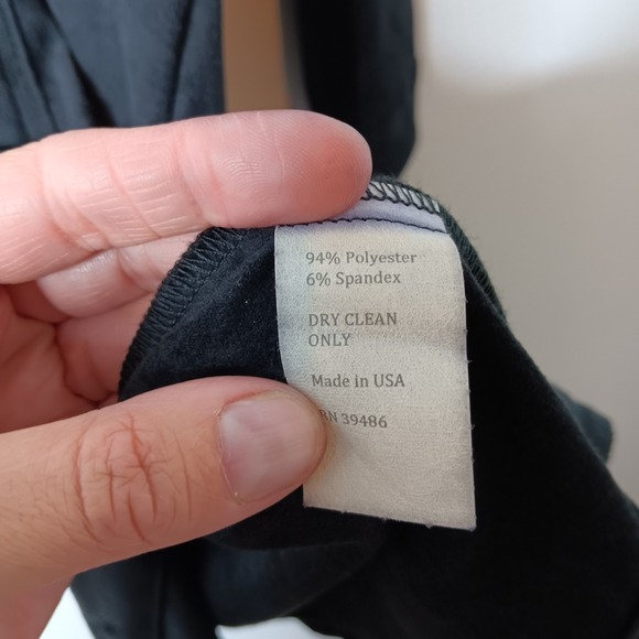 Natalia Romano Boyfriend Shirt Dress Women Sz S Black Faux Suede Grunge Office - Picture 5 of 7